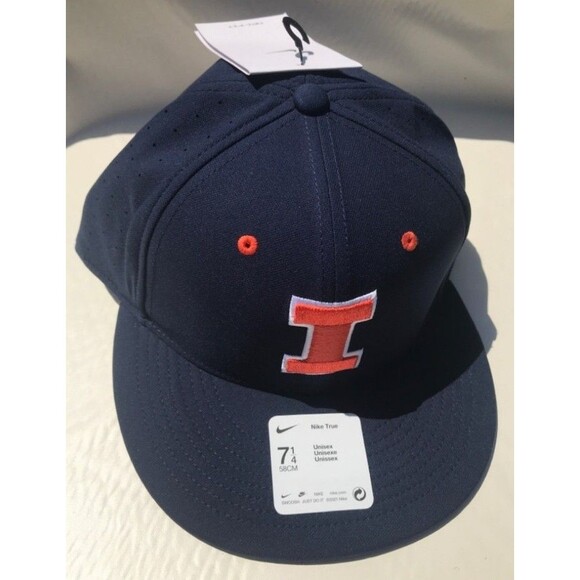 Nike University Of Illinois Fighting Illini Dri-Fit Golf Hat Breathable Sz 7 1/4 - Picture 1 of 6